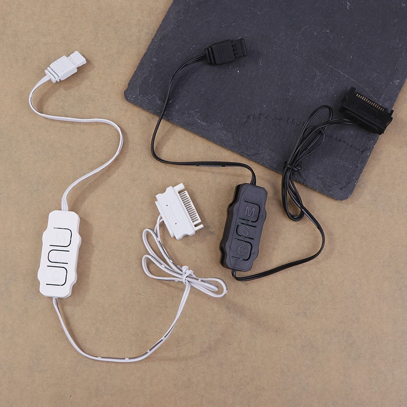 1PC ARGB Controller 5V 3pin Naar SATA Voeding Mini RGB Controller 3PIN Hub Voor Computer Cpu case Cool Fan LED Licht Radiator