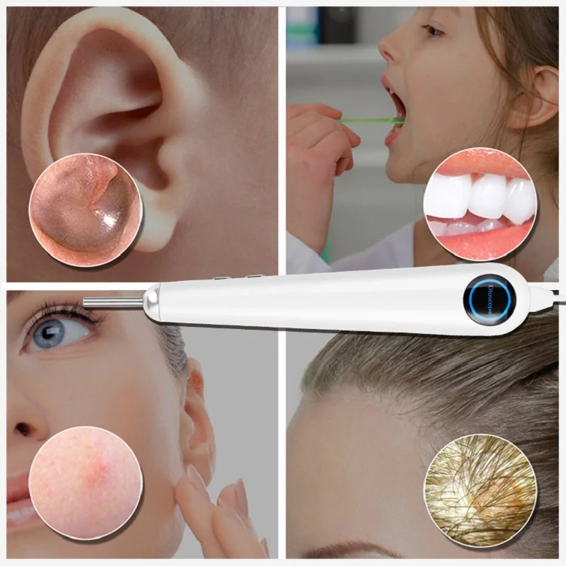 Otoscope Penlight 10 Inches Ear Wax Remover Tools Visual Ear Endoscope Camera 720P Otoscope for Nose Hair Skin Inspection Pets