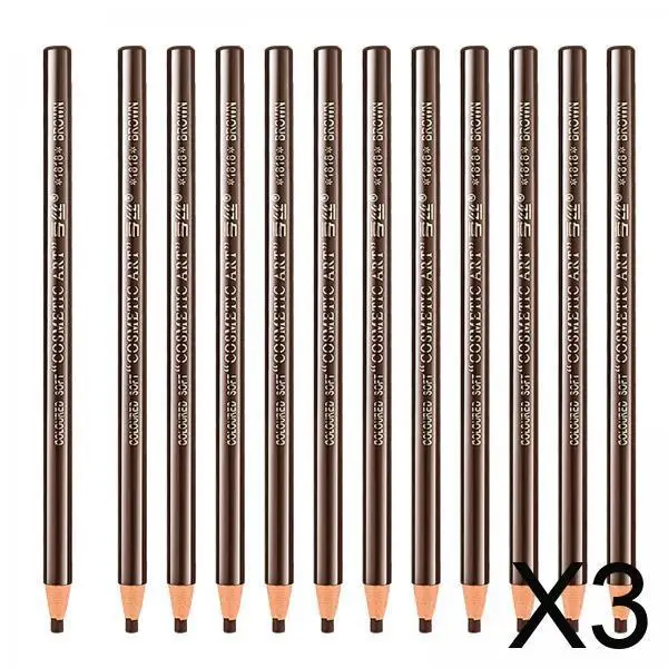 Waterproof Eyebrow Liner Wooden Pencil Long Lasting Smudgeproof Brow Definer Makeup Supplies for Women