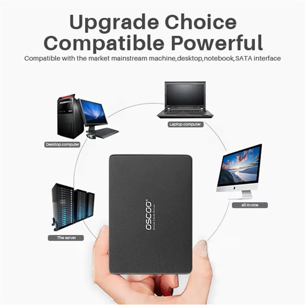 OSCOO Original SATA3 SSD 2.5'' SSD 128GB 256GB 2.5Inch SSD SATAIII Solid State Drive HDD SATA3 SSD Hard Disk For Laptop Desktops
