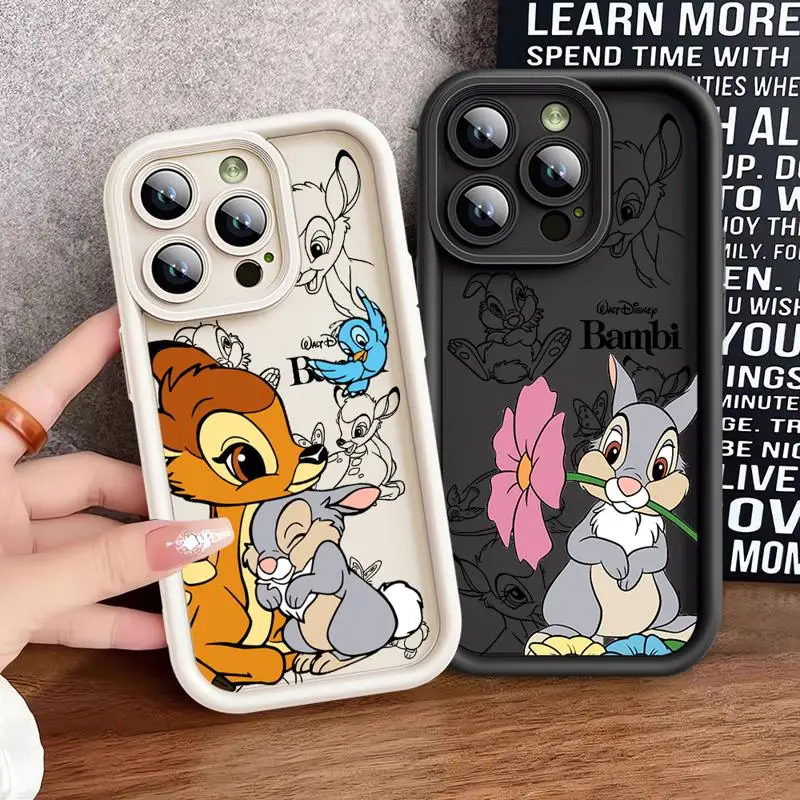 Disney Bambi Cute Phone Case for Apple iPhone 16 Plus 16 ProMax 16 Pro Soft Funda Cover