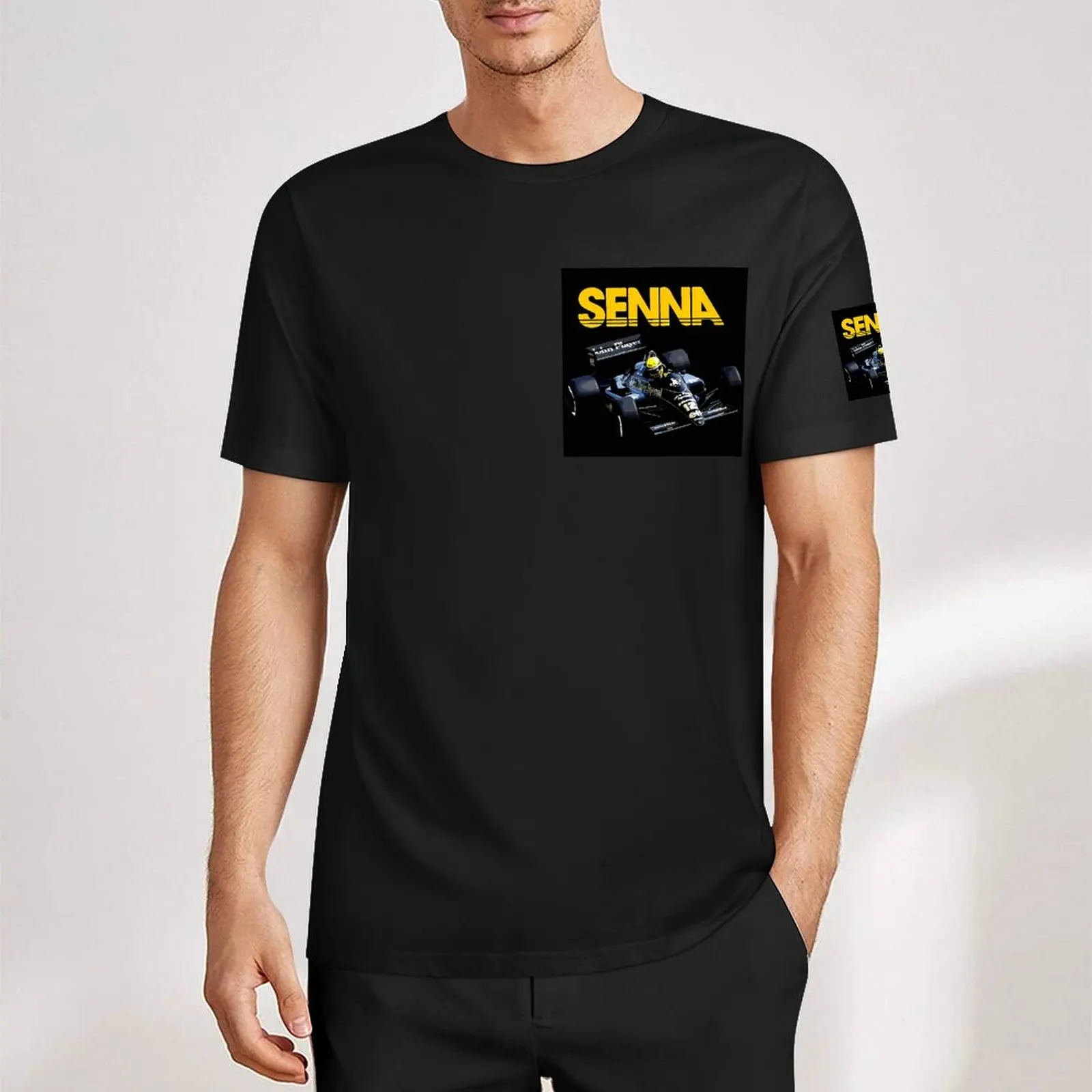 Ayrton Senna F1 Race Raer 2 Tees Cute Chest and Cuff T-shirt Crewneck  Sports  Cool Aactivity Competition Eur Size