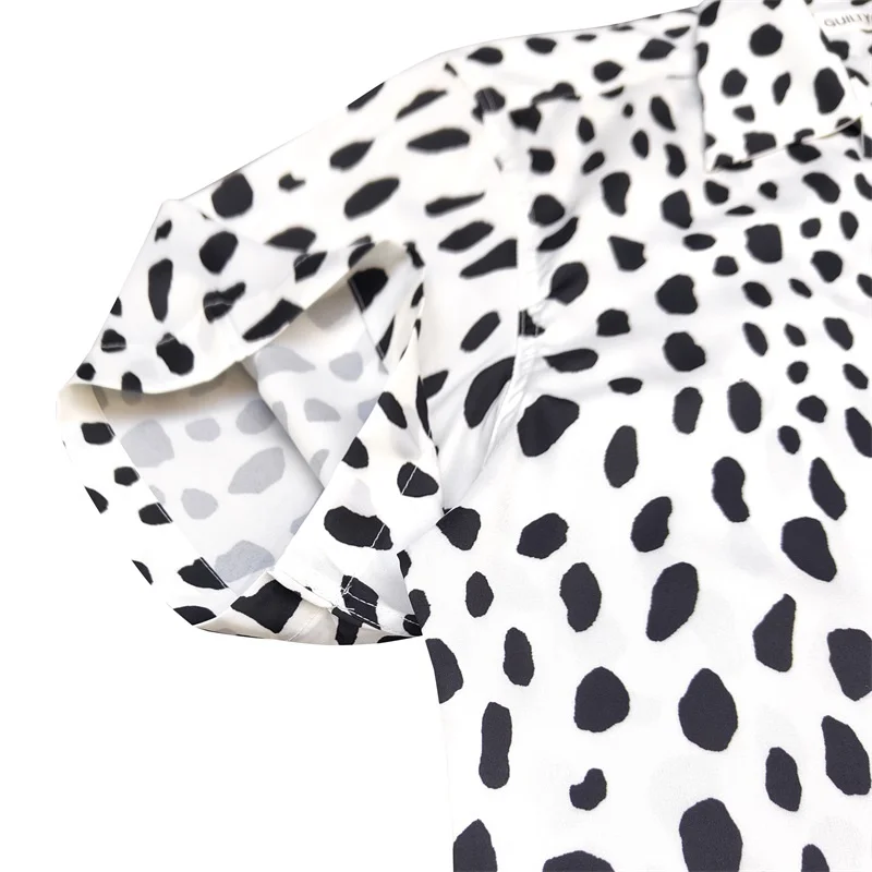 Trend New WACKO MARIA Leopard Print Hawaii Short Sleeve Shirt Summer Holiday Casual Mens Womens Loose Shirt Tops