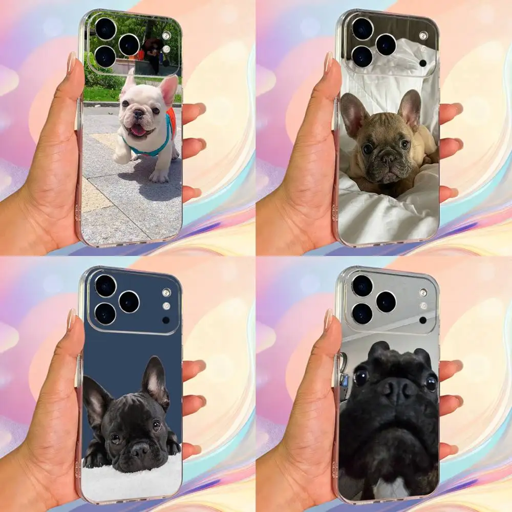 

Cute French Bulldog Pet Phone Case For iPhone 14,13,12,11,17,16,15,Pro,Max,Plus,X,XS,XR,SE,Mini Transparent Soft Cover