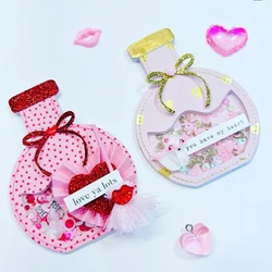 KLJUYP perfumy Shaker do butelek wykrojniki do metalu papier do notatnika Craft dekoracje umiera scrapbooking