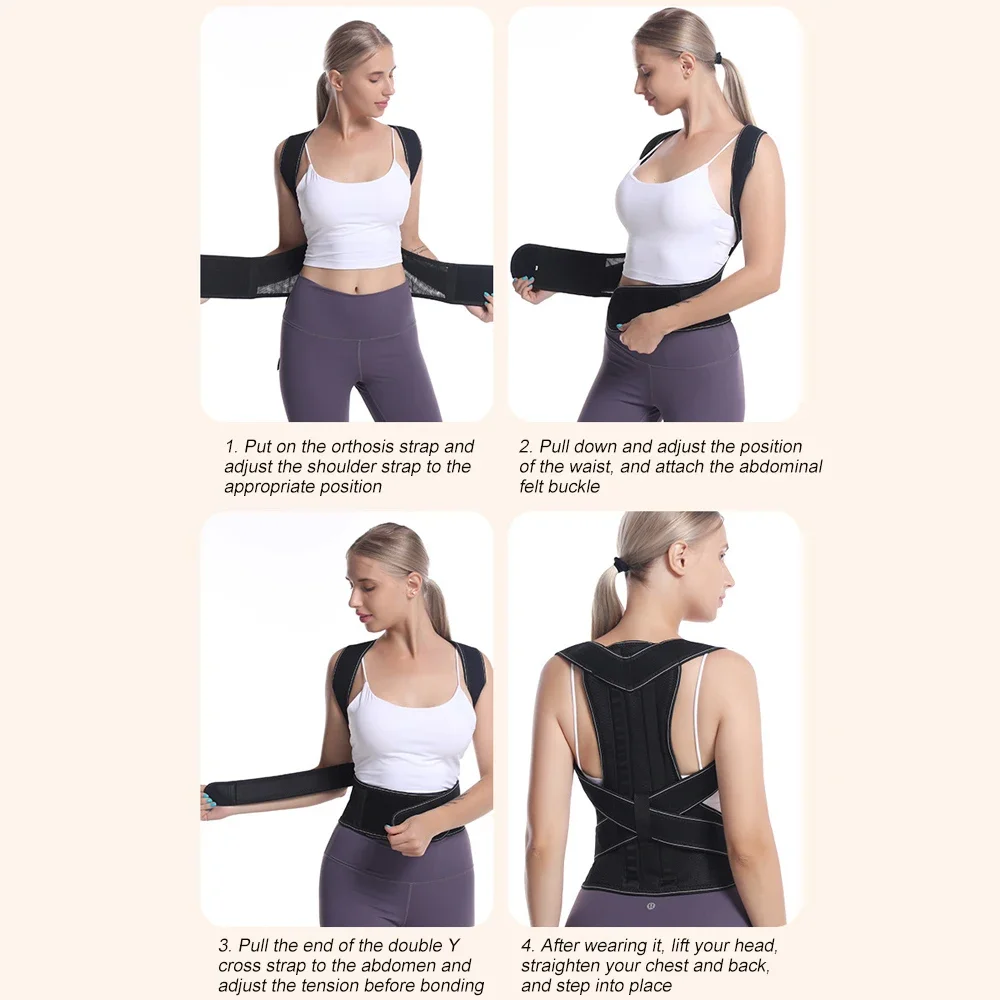 1PCS Back Brace Posture Corrector for Women and Men Back Lumbar Support Shoulder Posture Support for Improve Posture Provide