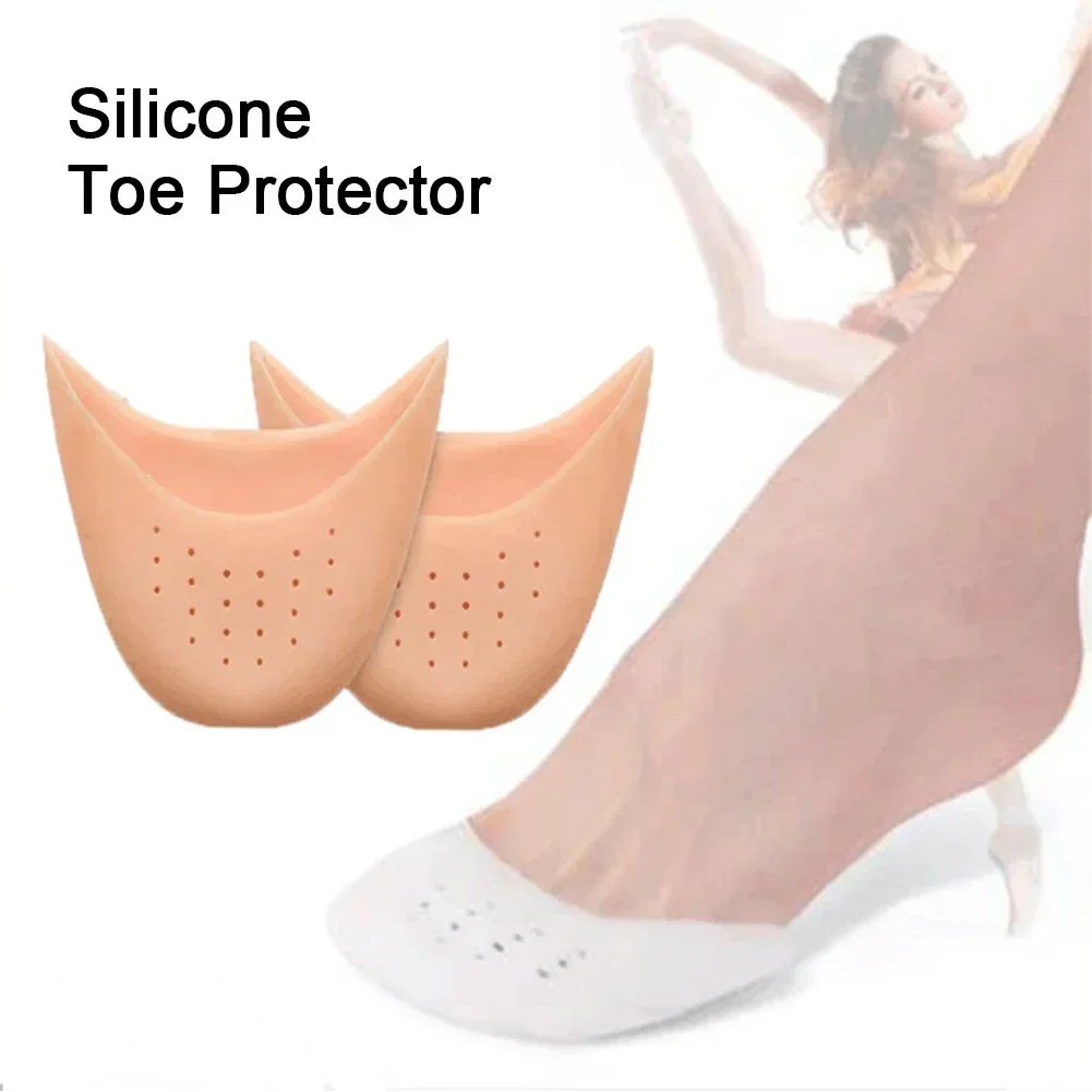 Comode protezioni per le dita dei piedi in silicone traspirante Cuscinetti per l'avampiede Danza Cura del piede Prevenzione del dolore al palmo anteriore Ammortizzazione morbida