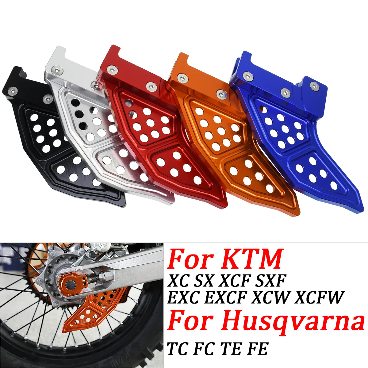 

CNC Rear Brake Disc Guard Protector Cover For KTM Husqvarna 125 250 300 350 450 500 525 530 XCF SX SXF EXCF EXC XCW TC TE FC FE