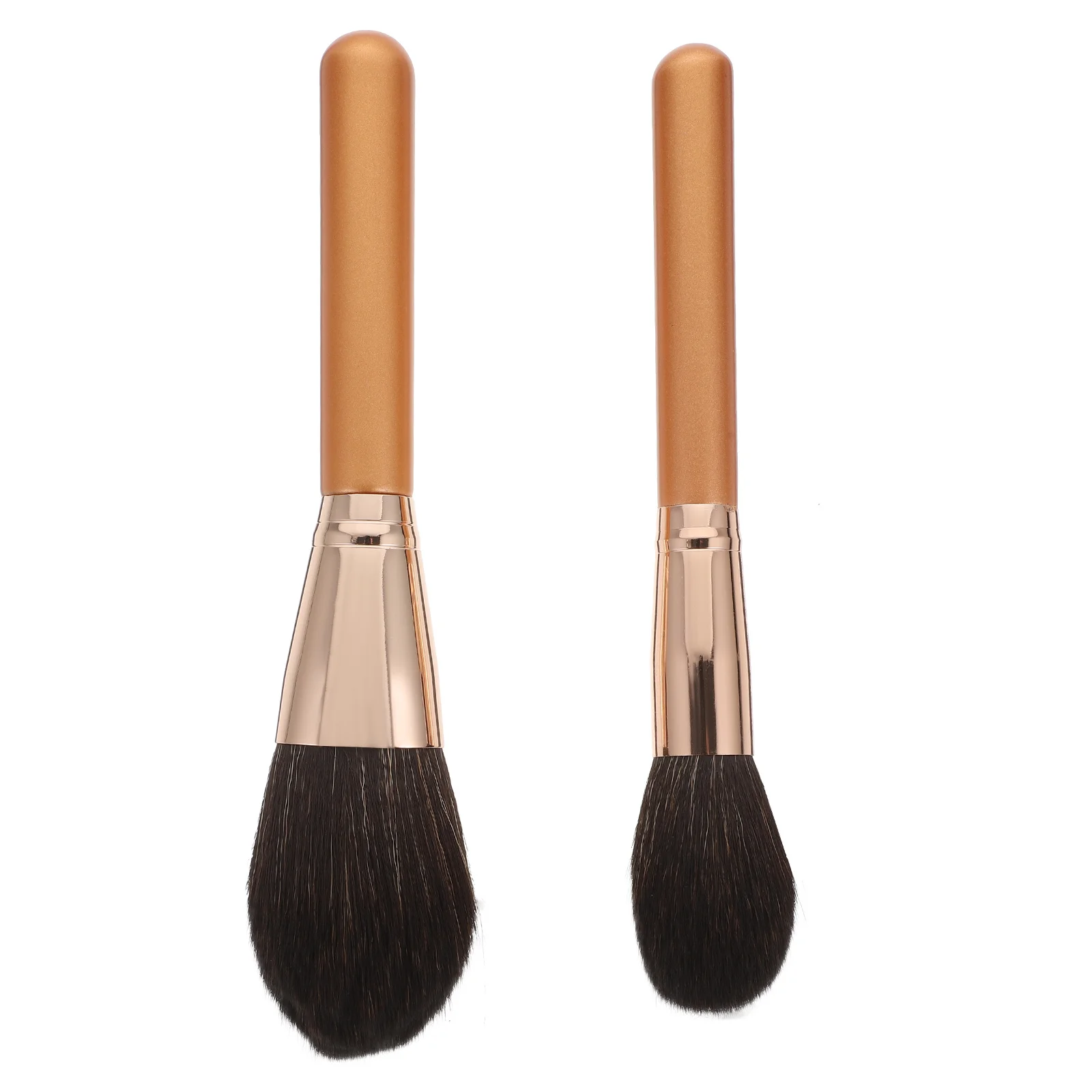 Brosse de fond de teint en poudre à Blush à Double extrémité, 2 pièces, poils ergonomiques haute densité pour maquillage liquide, poudre libre professionnelle pour le visage
