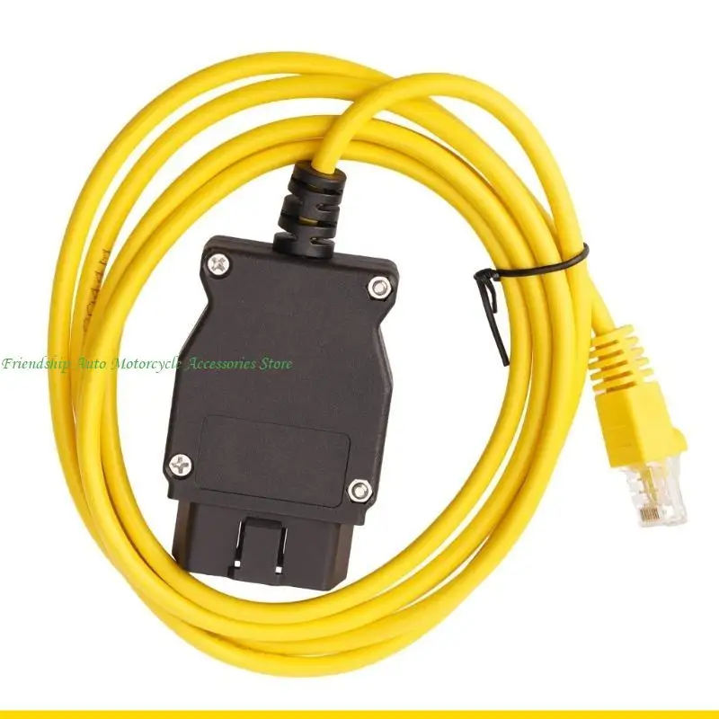 Enet OBD2 RJ45 Cable,Ethernet Cable RJ45 ethernet Connector Tools to OBDII Interfaces Cable Car Diagnostic Coding