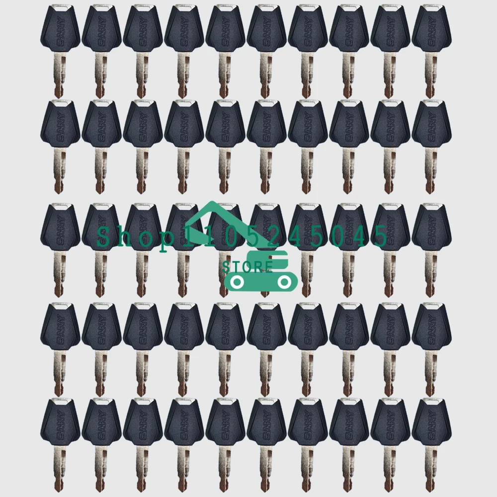 

50PCS Sany Excavator Start Ignition Key 55 60 75 135 215 Toolbox Fuel Tank Universal Door Lock
