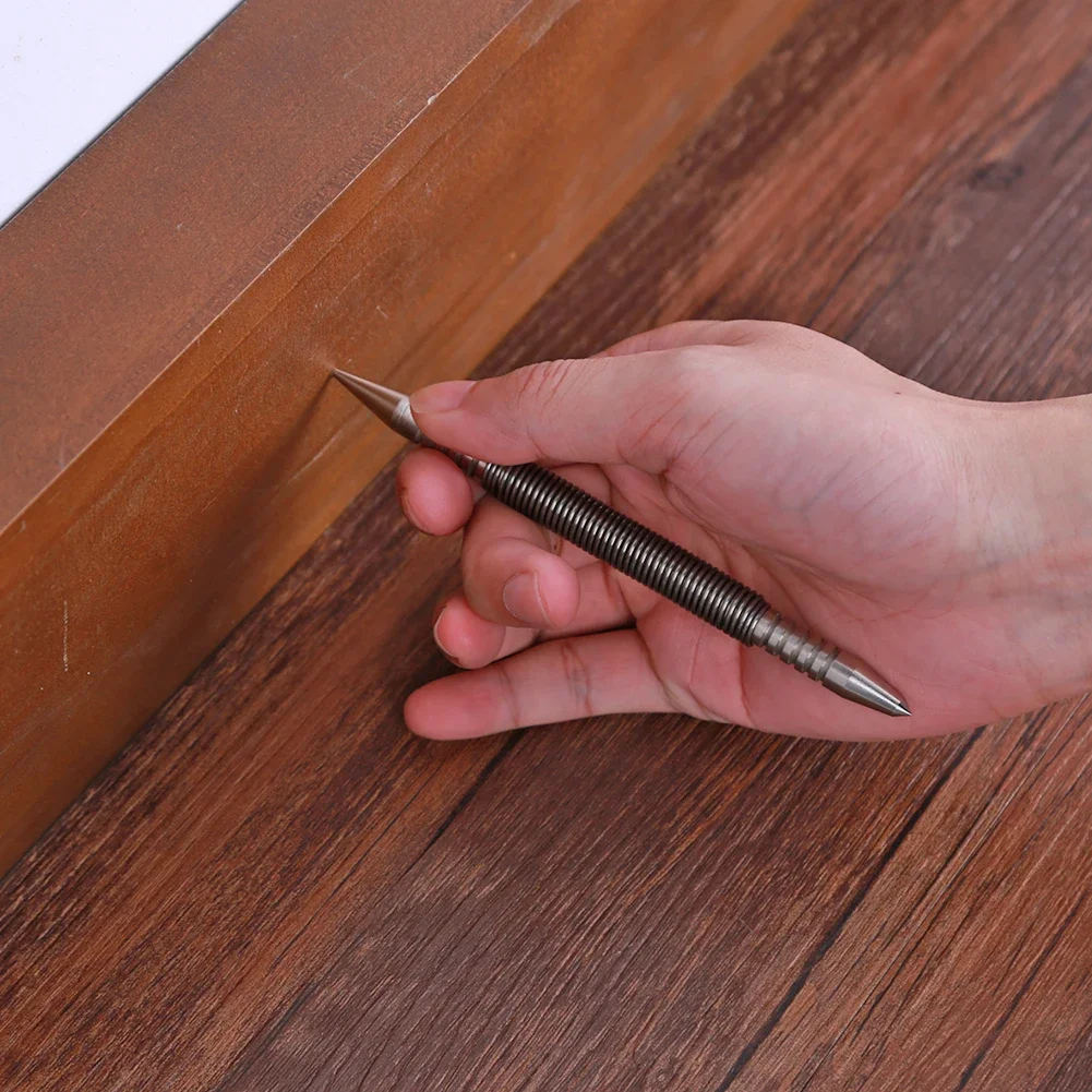 Strumento a molla Set di chiodi senza martello Set di chiodi senza martello manuale Punch Metal Woodwork Drill Bit strumento di rimozione del perno della porta