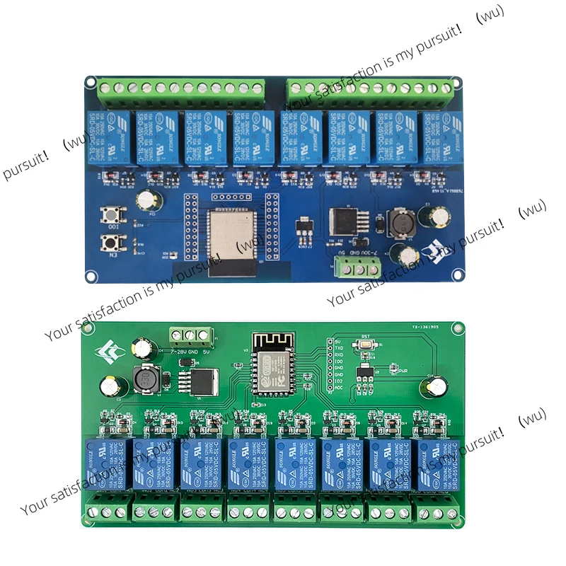 

ESP8266 / ESP32 WIFI 8-канальный релейный модуль Esp-12F / ESP32-WROOM Макетная плата DC 5 В / 7-28 В