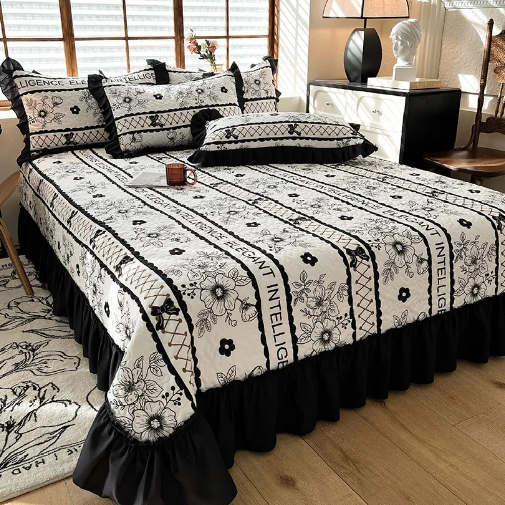 French Style Universal in All Seasons Thickened Bed Sheet Princess Style Lace Bed Skirt Pillowcase Quilt Cover Four-piece Set 4
