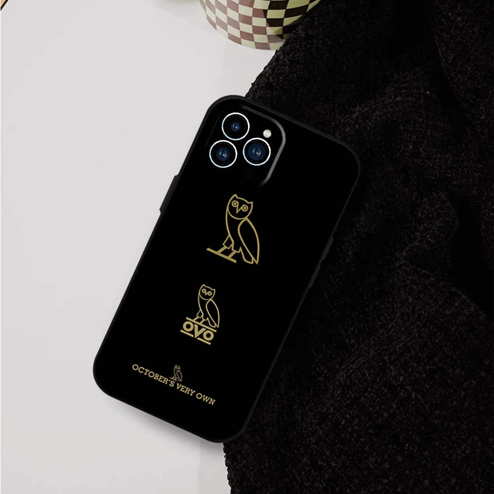 Drake O-OvO OWL Singer Phone Case for iPhone 12 11 13 14 15 16 Max Pro Plus Black Soft Silicone Cover