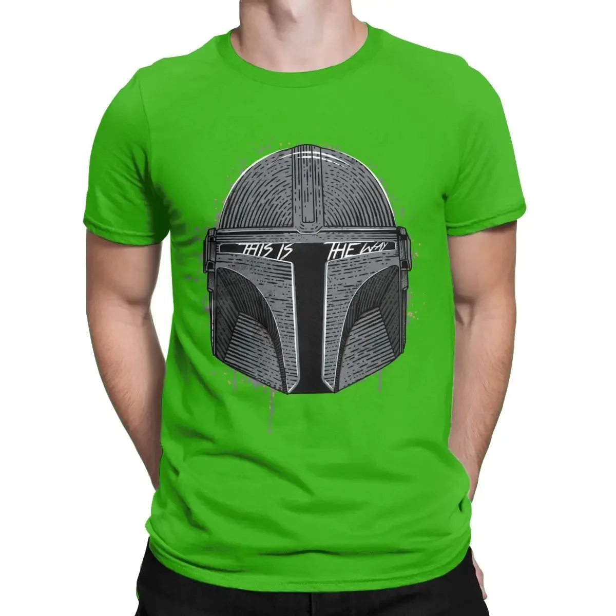 This Is The Way The Mandalorian T Shirt for Men\'s Pure Cotton T-Shirt Crew Neck Tee Shirt Short Sleeve Clothing Plus Size Tops