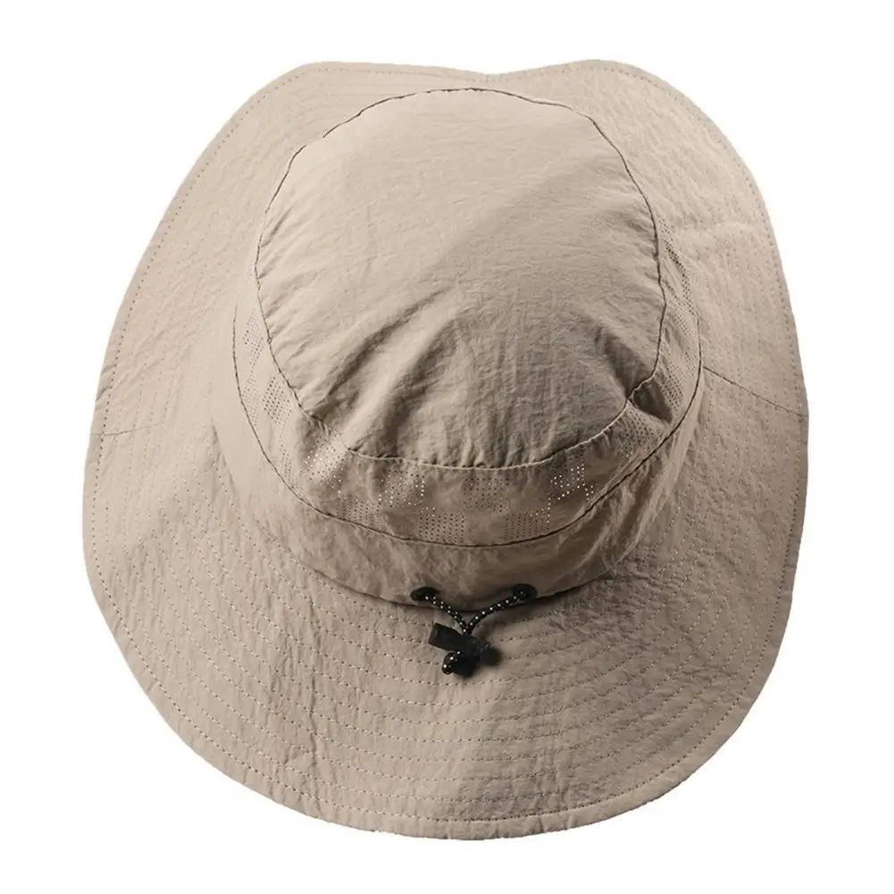 Repellent Headwear Waterproof Fisherman Hat with Adjustable Drawstring Quick-drying Breathable Outdoor Sun Protection Detachable