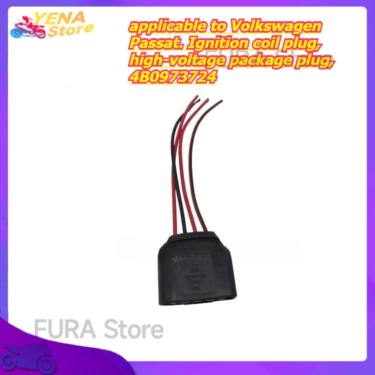

Ignition coil is applicable to Volkswagen Passat. Ignition coil plug, high-voltage package plug, 4B0973724. Automotive engine.