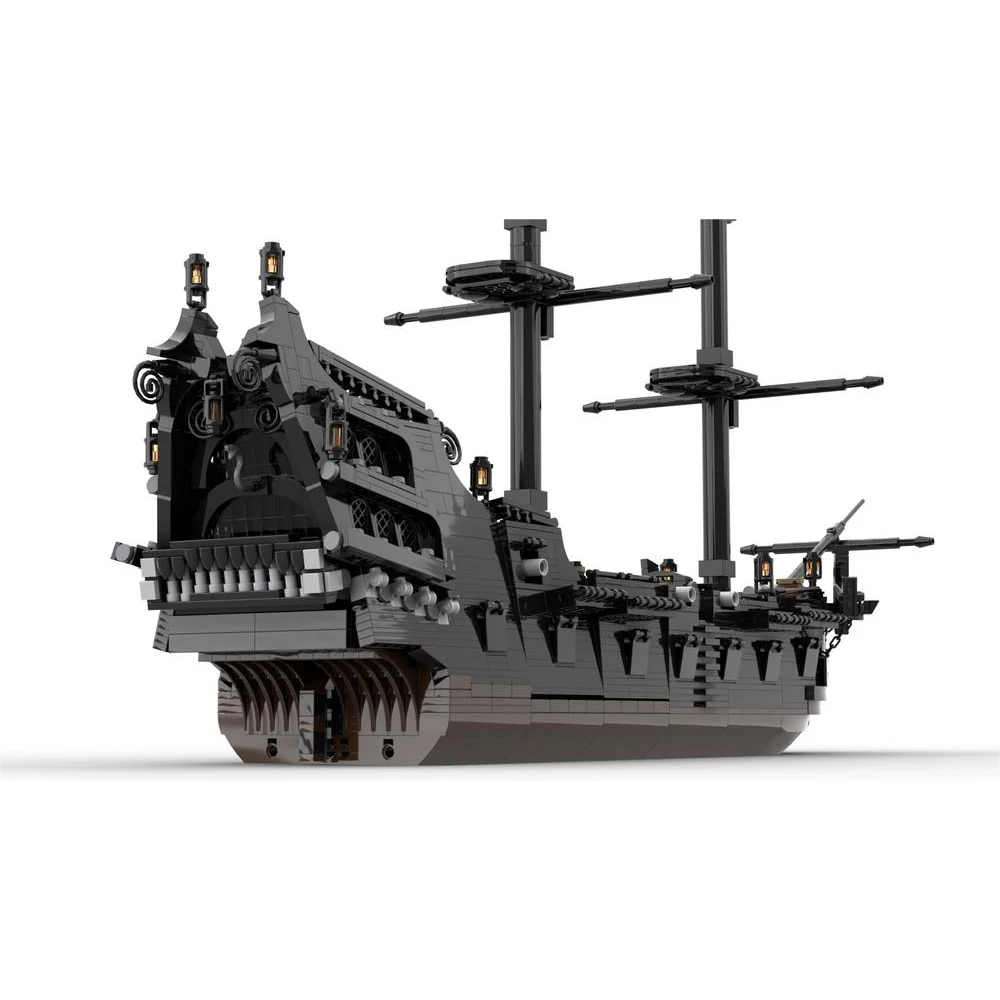 2400pcs+ MOC Nautical Medieval Pirate Ship Assembled Model Building Blocks Ornament Toys Bricks Aldult Children's Birthday Gift