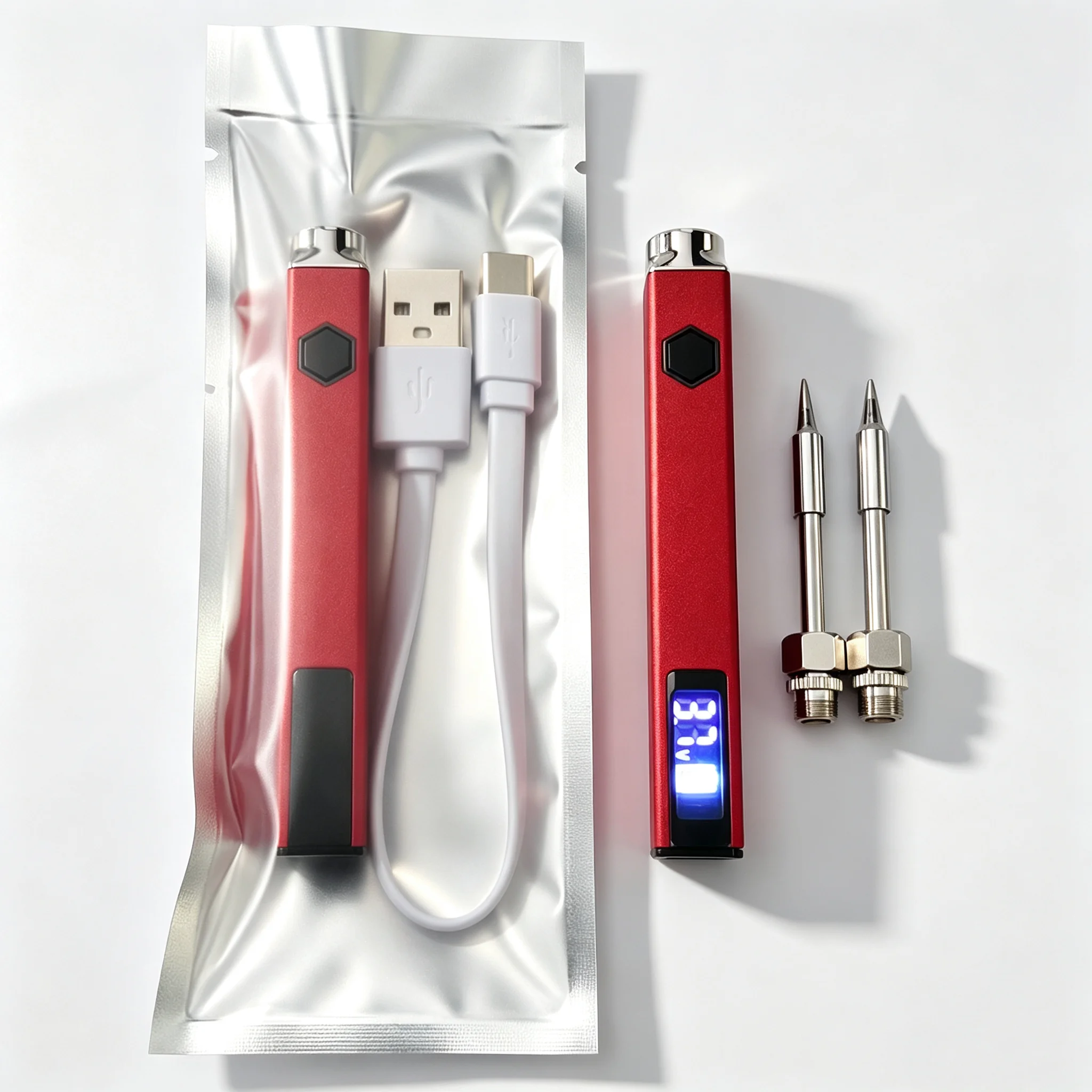 DIY Soldering Iron,1PCS,LED Digital Display, Square, 510 Thread Battery,  DIY Hot Knife，Cutting And Heating Tool