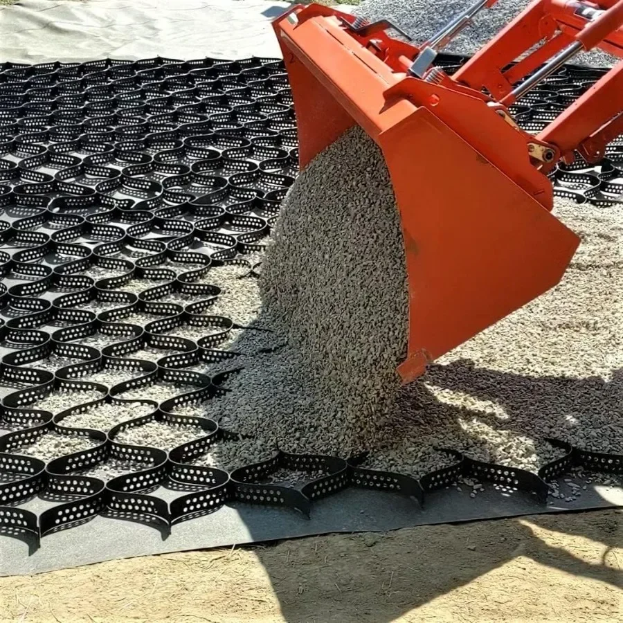 Geocell 2inch Tall Gravel Stabilizing Grid Panels for Patios, Walkways, Trails, Landscaping, Shed Foundations HDPE Black High-s