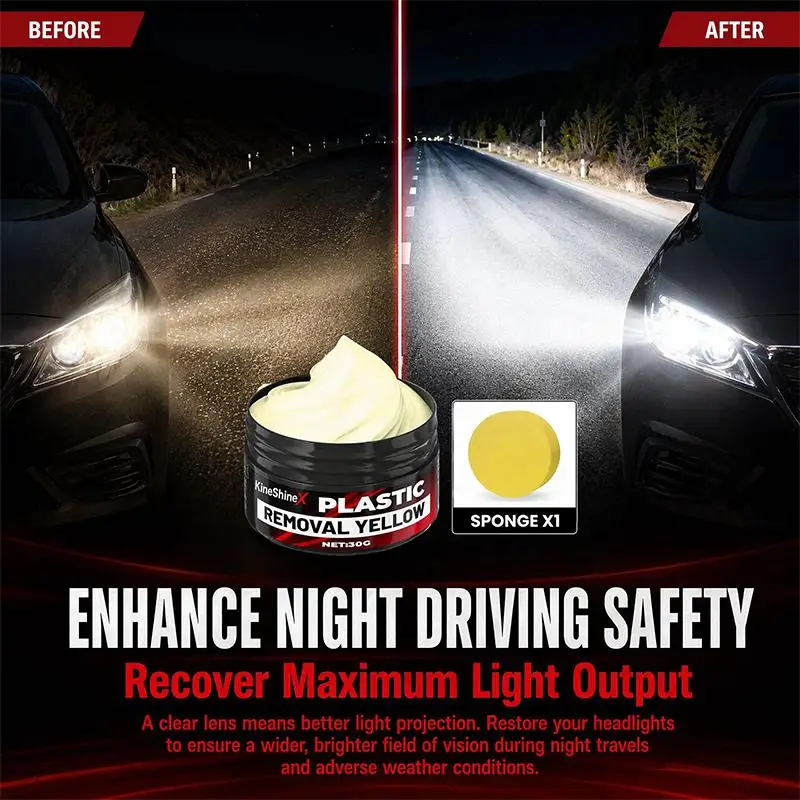 30/100g Professional Car Headlight Restoration Yellowing, Oxidation,Fogging Removes Automotive Front&Rear Light Polish CleanCare
