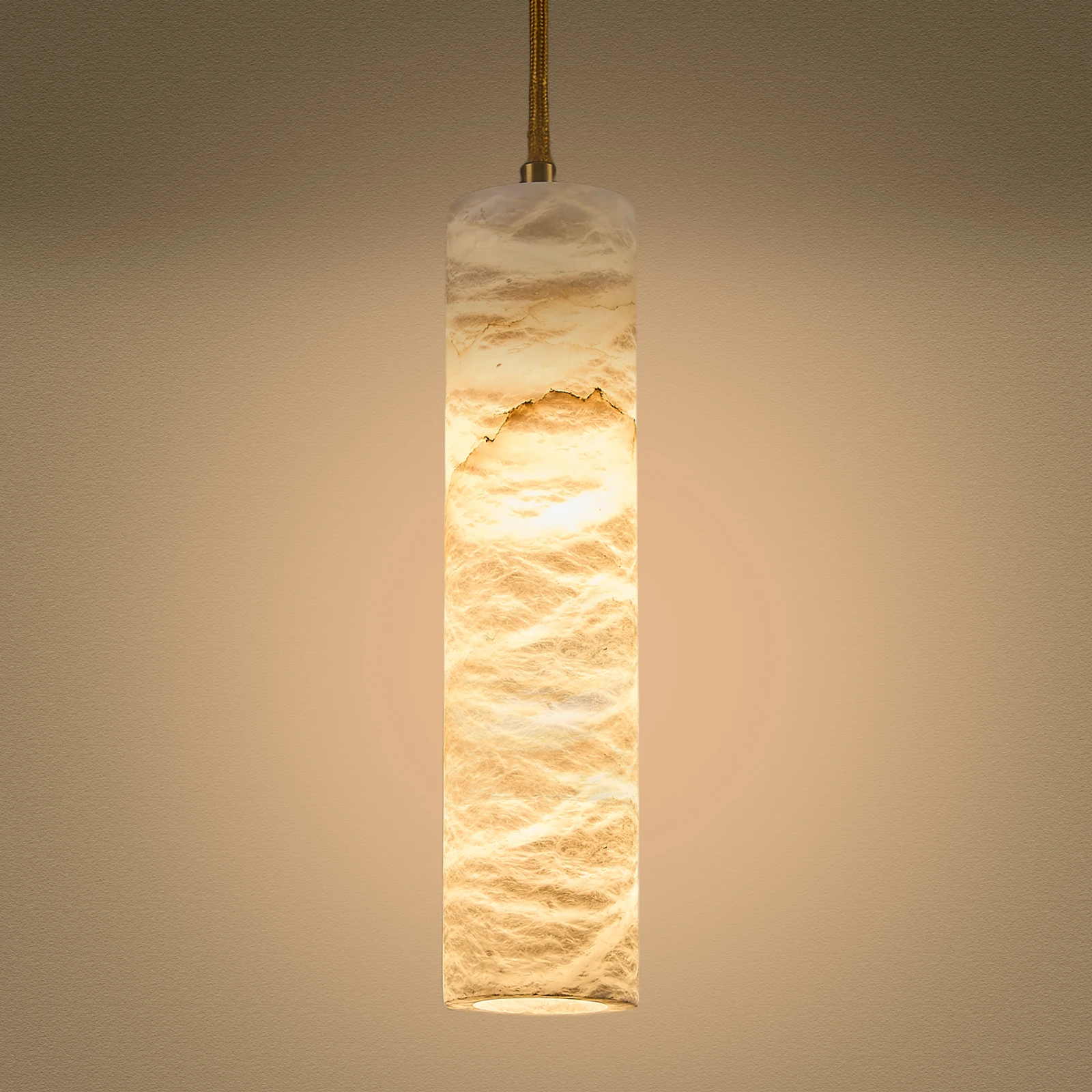 

Natural Alabaster LED Pendant Light White Marble Chandelier Light for Living Room Home Decor Bedroom Modern Ceiling Pendant Lamp