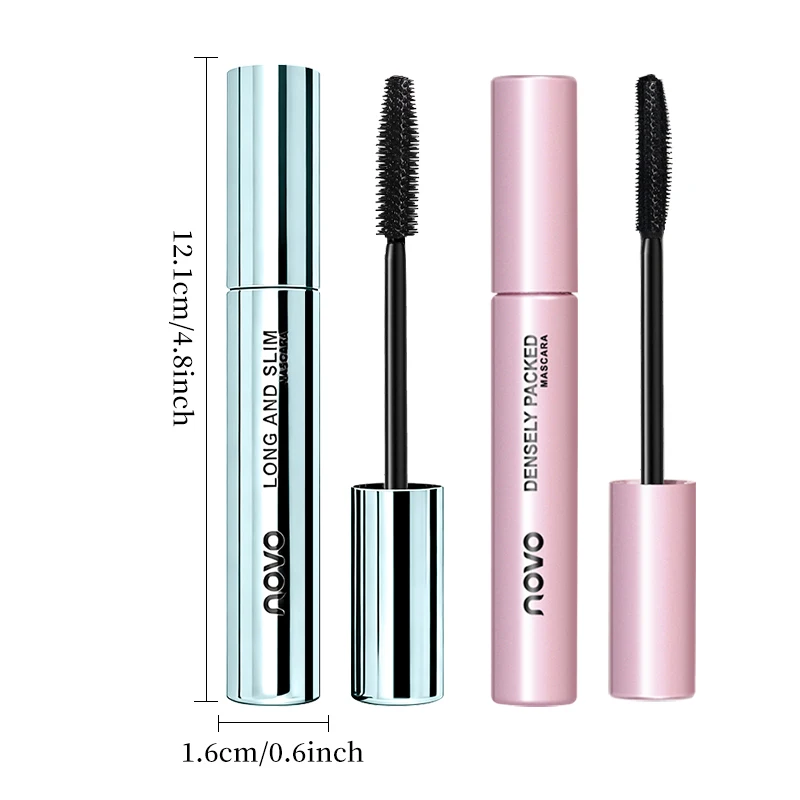 Long Lasting Black Mascara - Intense Length & Volumizing,Waterproof, mudge-Proof,Quick-Dry,Clump-Free,Curling Styling For Bold