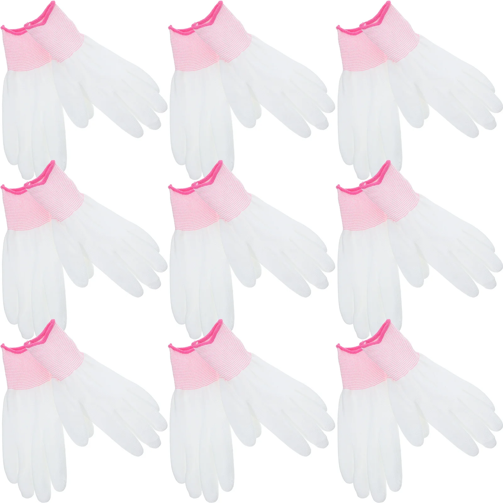 

12pcs Pu Coated Palm Gloves Nylon Polyester Anti- Resistant For Electronics Construction Mechanics Electrical Work