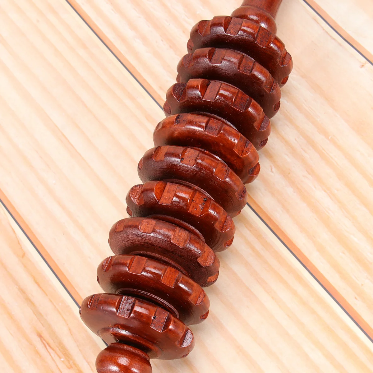

Wooden Roller Massager Dark Red High-Density Wood Full Body Massage Stick For Back Neck Shoulder Yoga Relaxation Tool