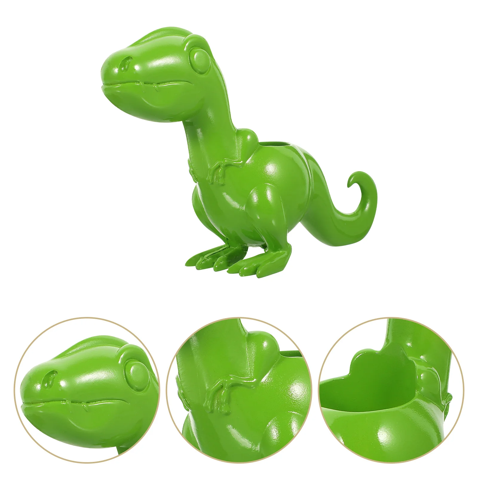

Dinosaur Pen Holder Resin Cartoon Desktop Pencil Organizer Creative Stationery Storage Box Decorative Pen Container