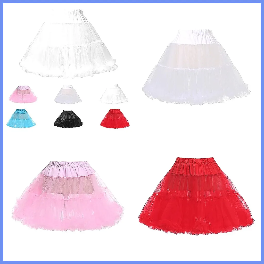 

Elegant Layered Petticoat Tutu Skirt for Women, Party Club Underskirt with Fast Shipping