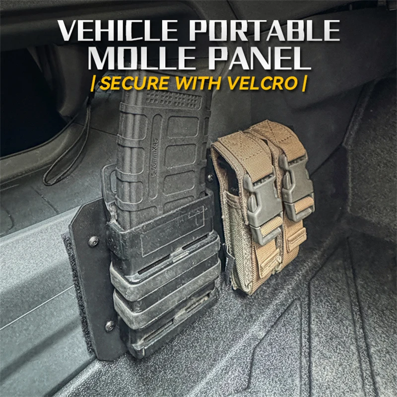 Portable Molle Panel for Modular Storage Vehicle Organizer Center Console Storage Glove Box ABS Plastic Car Interior Accessories