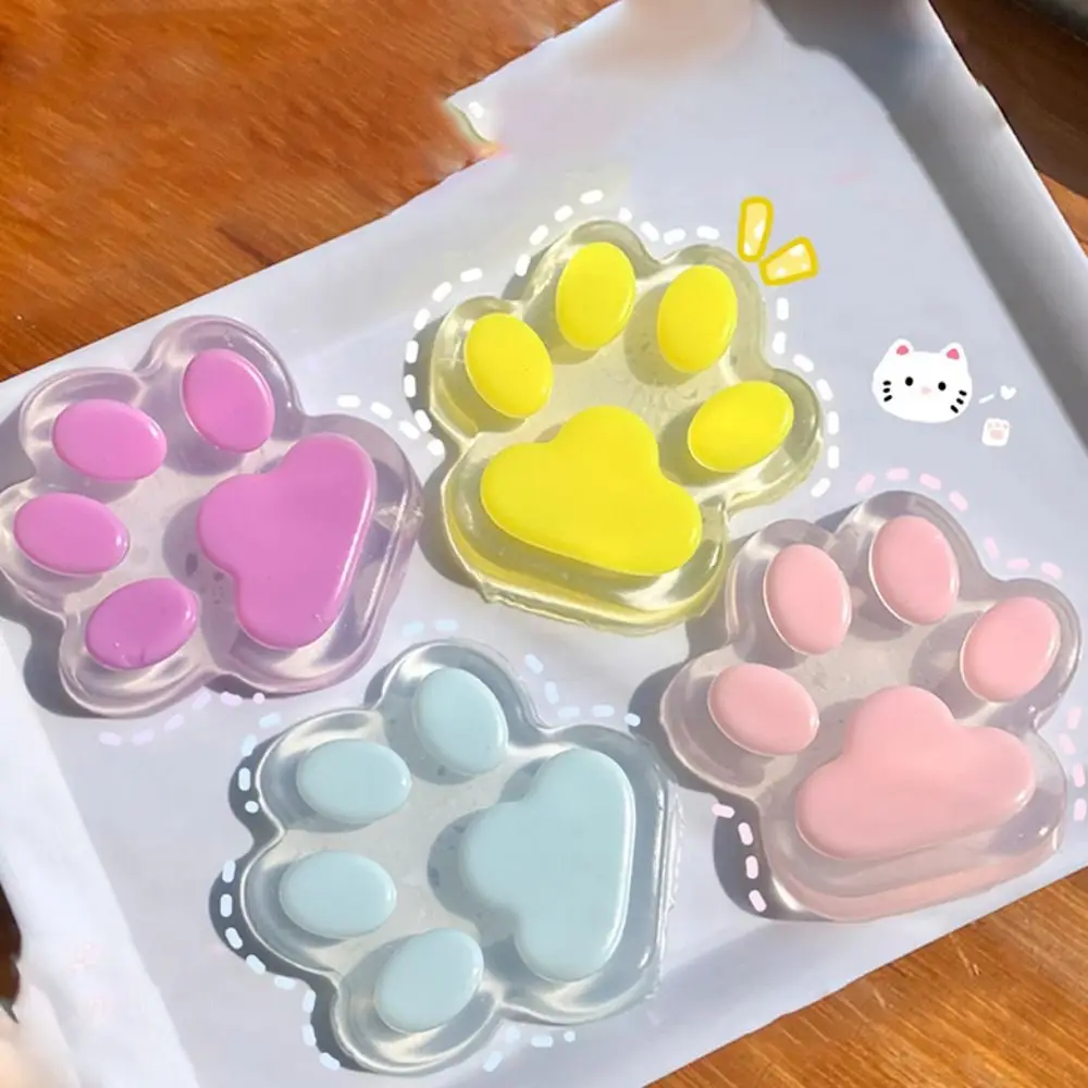 Leuke super grote kattenpoot knijp zacht kneden cartoon fidget handgemaakte kleurrijke kattenpoot knijpen lastige pop