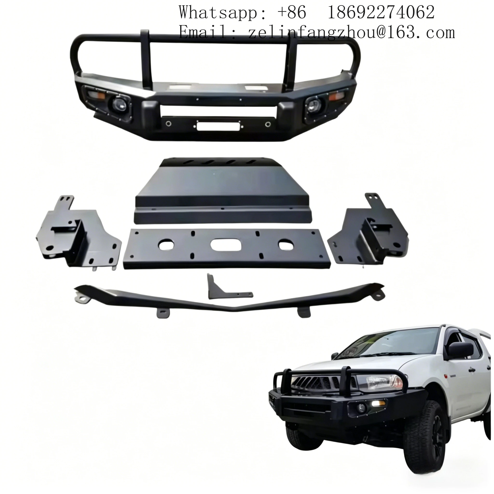 

Brand-New Hot-Selling Steel Front Bumper Kit With Tow Hook Cut-Outs For Mitsubishi L200 2006-2014