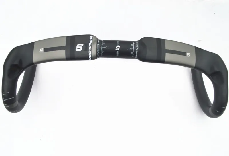 Superlogic-Matte Carbonfaser-Rennradlenker, interne Kabelführung, mattierter Lenker, 31,8x400, 420, 440mm, Fahrradteile – Detail 1