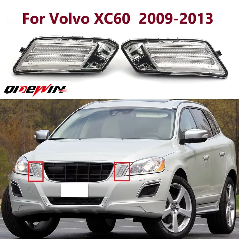 Turn Signal Lamp Fog Lights Car Front Bumper DRL Daytime Running Light DRL For Volvo XC60 2009 2010 2011 2012 2013 accessories