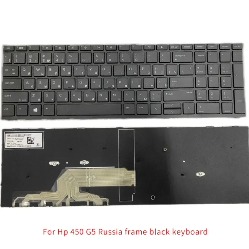 

Новая клавиатура для ноутбука Ru для Hp 450 G5, русская черная клавиатура с рамкой