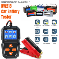 KONNWEI KW218 2.4'' Battery Tester 12V/6V 2000CCA w/Waveform - Cranking/Charging Analyzer for Car/Moto, BCI/DIN/EN/SAE