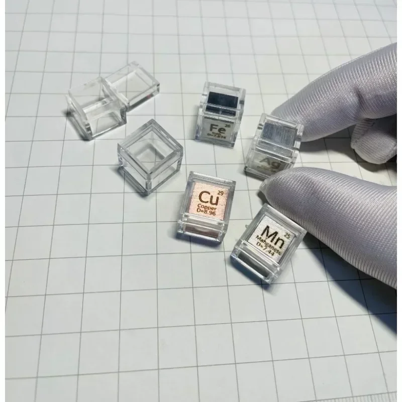 Element Cube Collector Box Acrylic Box Case 10mm Grid Element Cube Collection Clear Element Periodic Table Storage Boxes