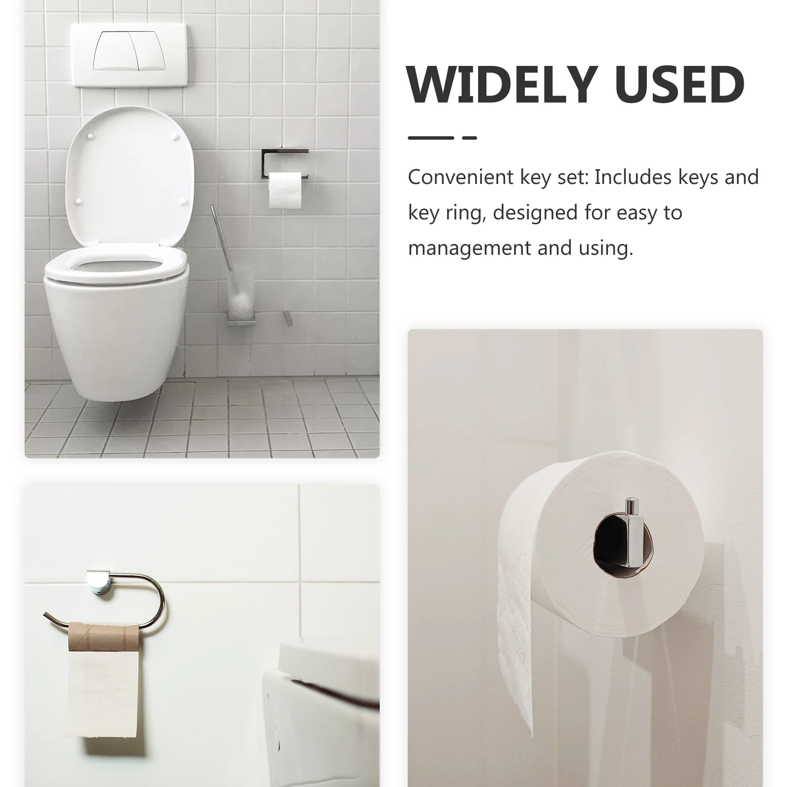 

5 Pcs Key Case Dispenser Paper Towel Keys Universal Metal Stainless Commercial Toilet