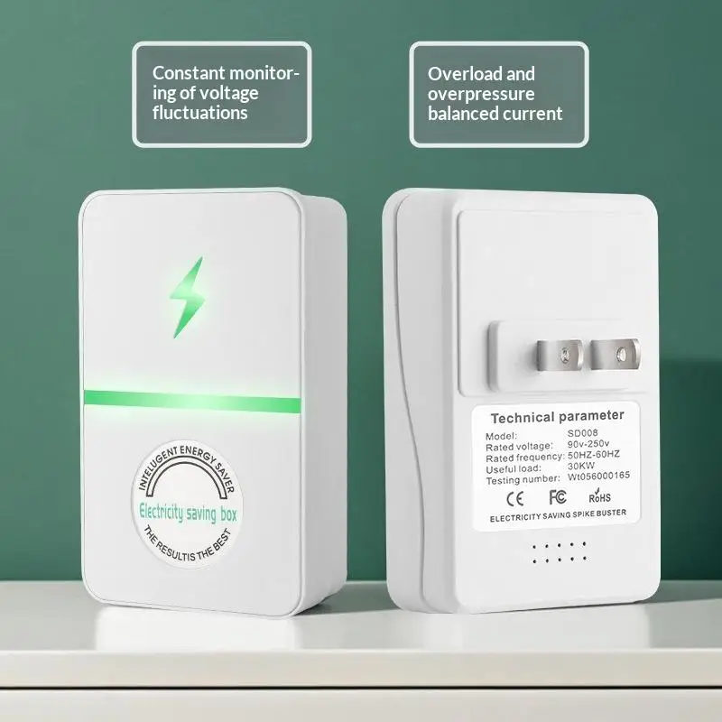 1/2/5Pcs US Plug 90v-250v Energy Saving Device Power Saver Intelligent Flame Retardant Low Consumption Save Electricity