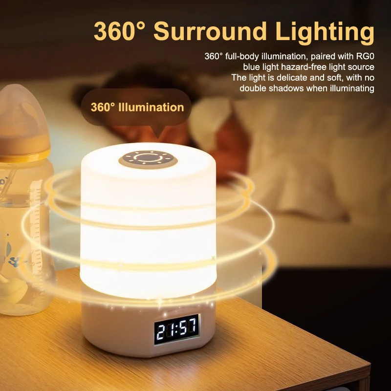 

Rechargeable LED Night Light Timing Dimmable USB Table Lamp Night Light Baby Nursery Bedside Sleeping Touch Switch Ambient Light