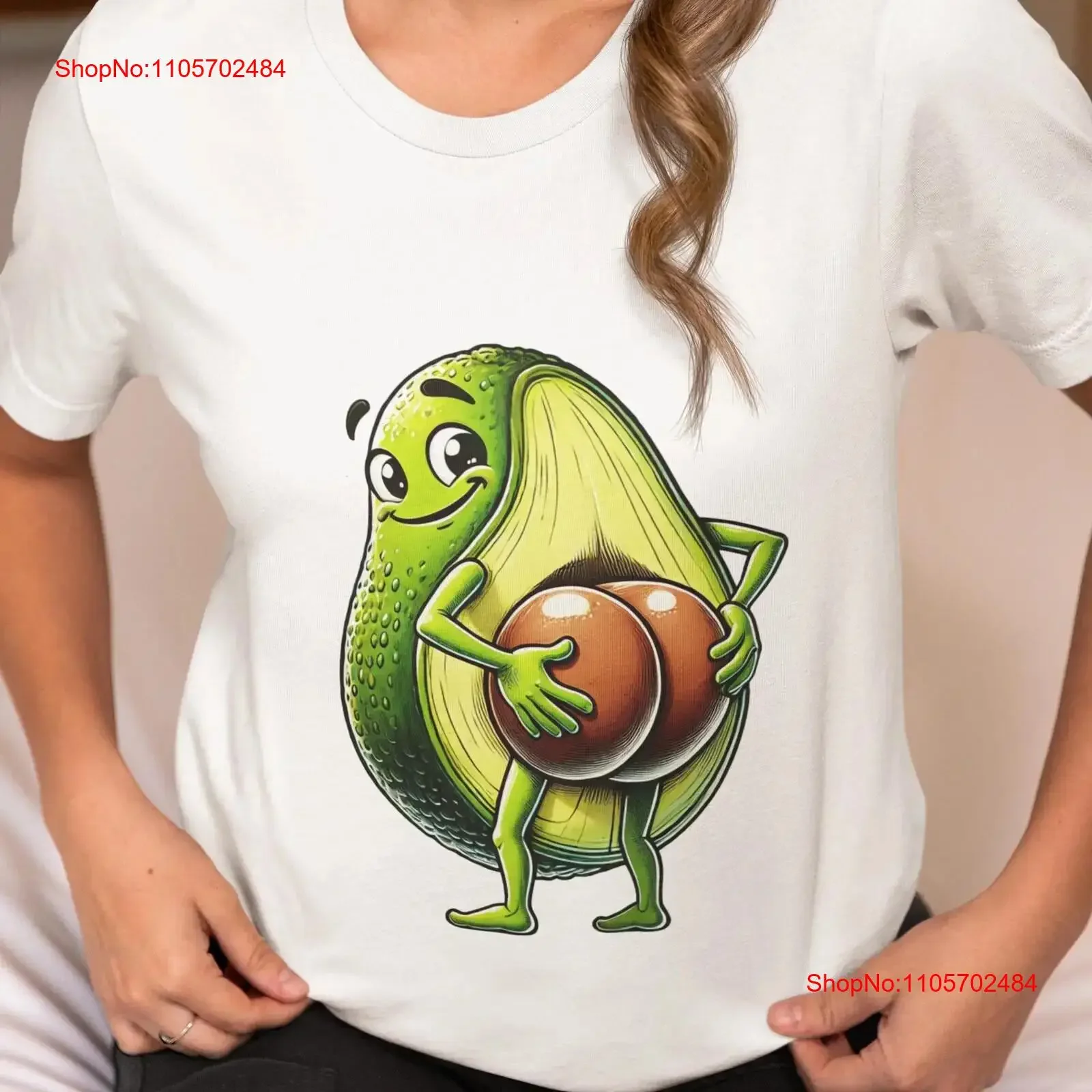 Funny Avocado T Shirt Hilarious with Cartoon Design Unique GifT for Food Lovers Trendy Playful Style Top vintage Washed