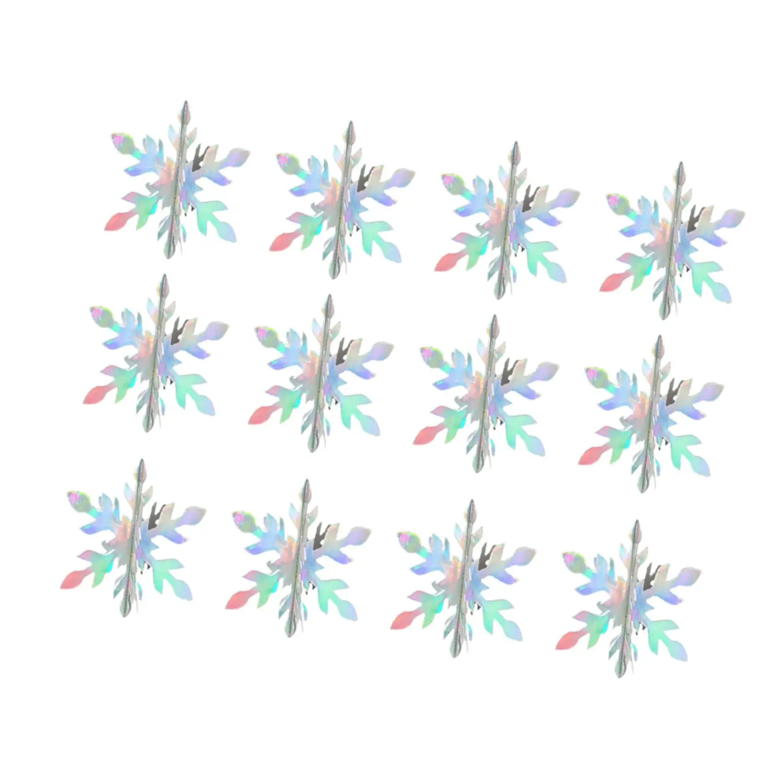 12x Kerst Sneeuwvlok Hangers Ornament Kerstversiering Nordic Creatief