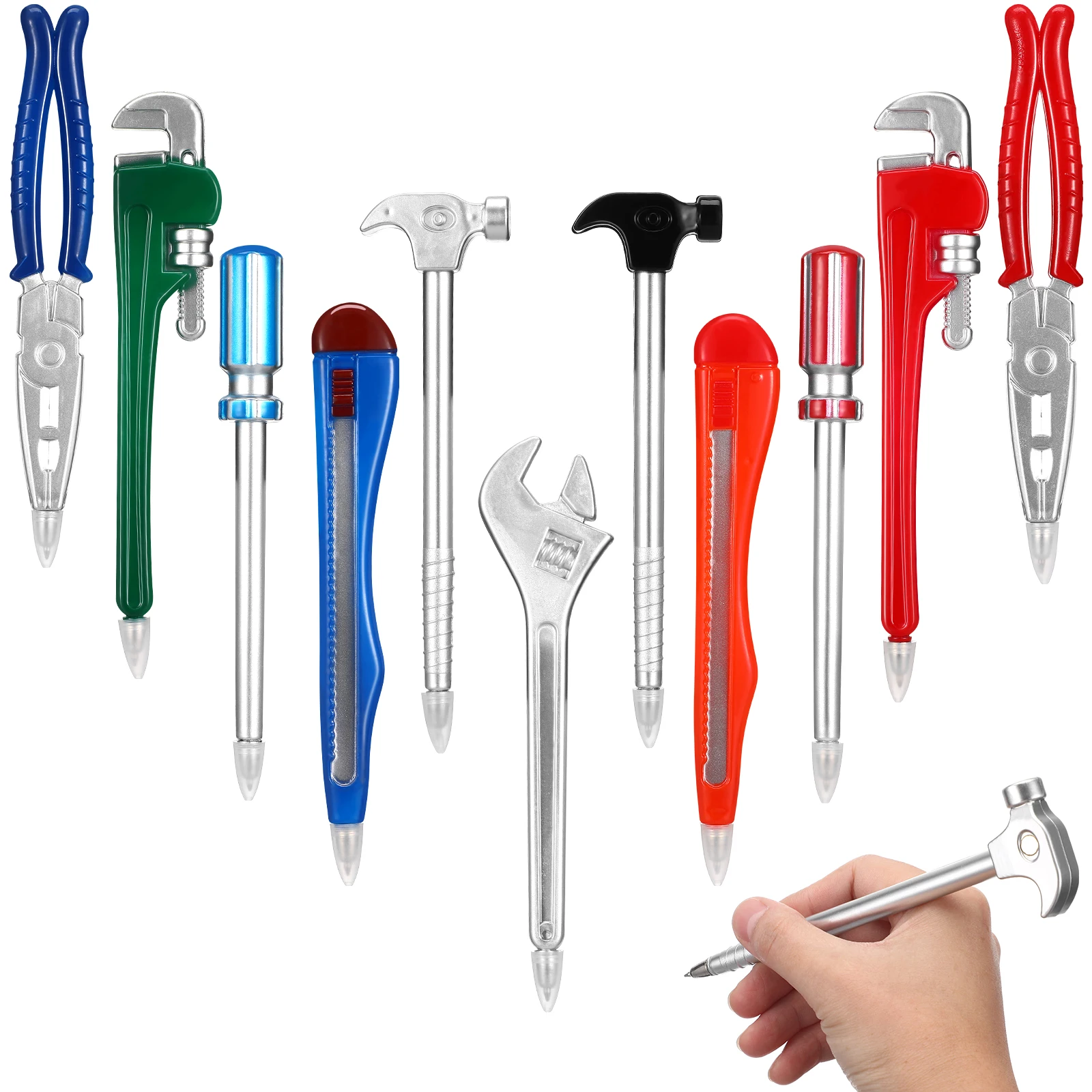 11pcs 12 Ballpoint ABS Smooth Writing Magnetic Roller Pens Dots Sign Pens Novelty Tool Writing Tool Design Office Supplies