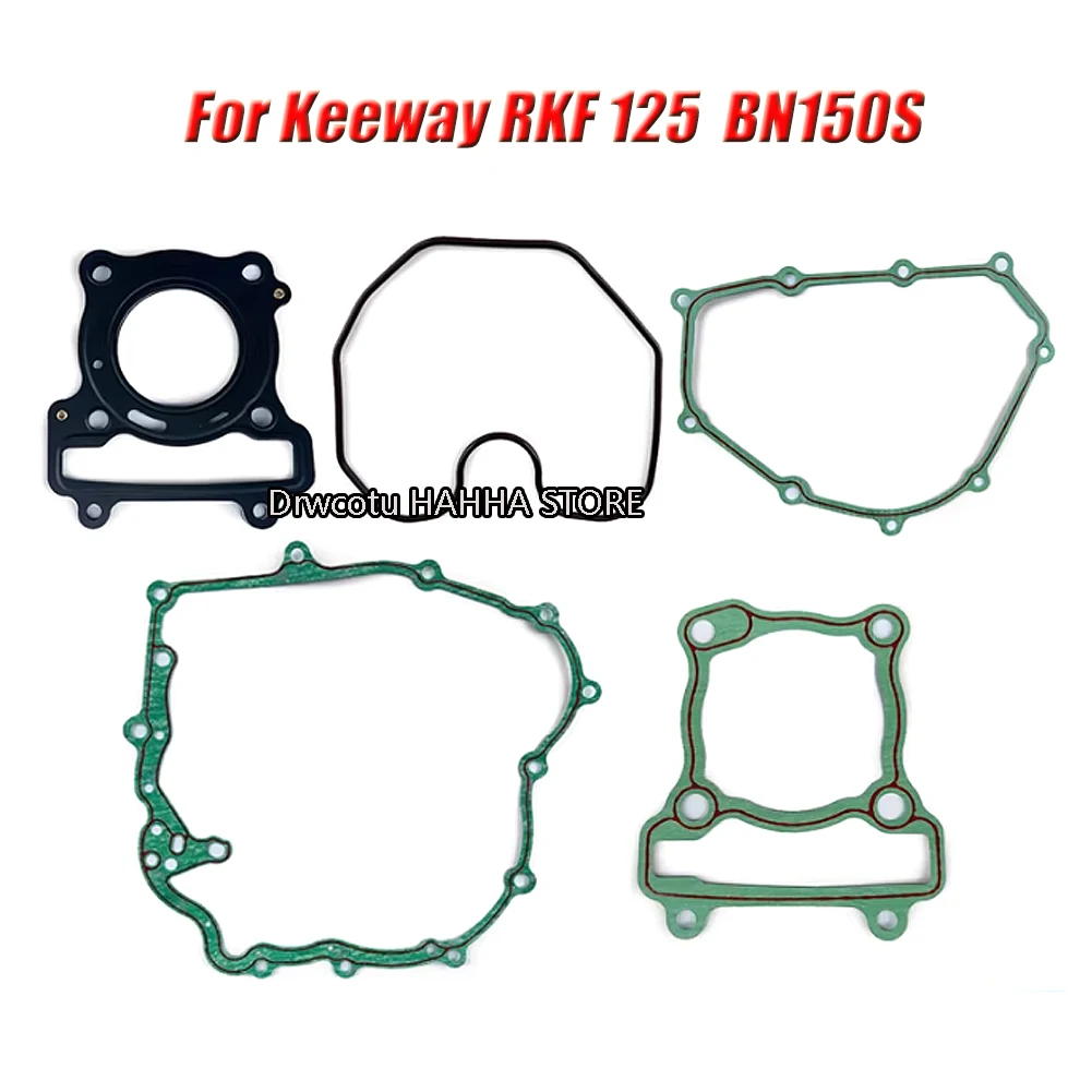 Bloque de Cilindro de Motocicleta, Tapa Izquierda del Magneto, Tapa Derecha del Embrague, Juego Completo de Juntas para Keeway RKF 125 Benelli BN150S BJ150-31