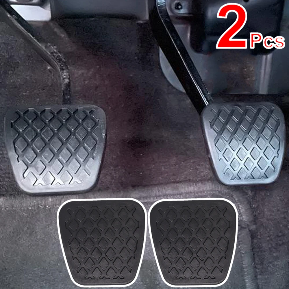 2Pcs Rubber Brake Clutch Foot Pedal Pad Cover For Honda Accord 1976 - 2017 Civic CR-X CR-V Legend Element Prelude Integra Acura