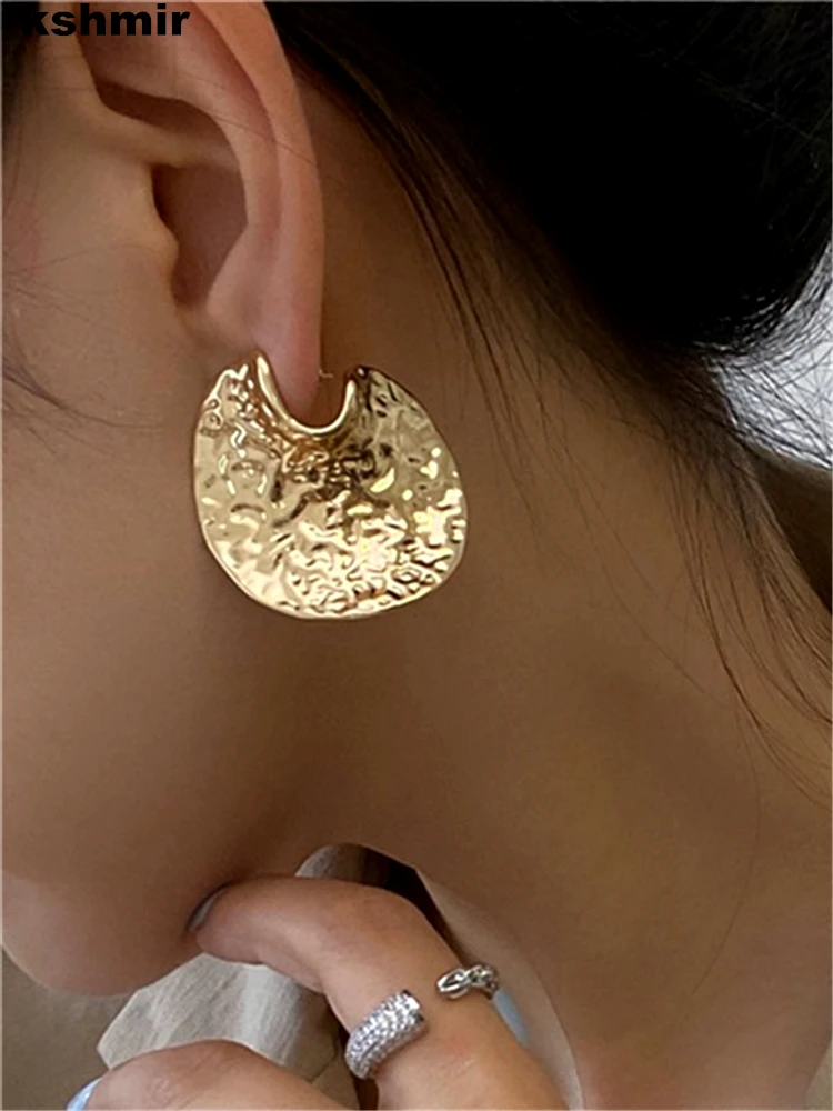 kshmir 2022 Atmosphere light luxury fashion retro metal earrings temperament design exaggerated earrings accessories gifts