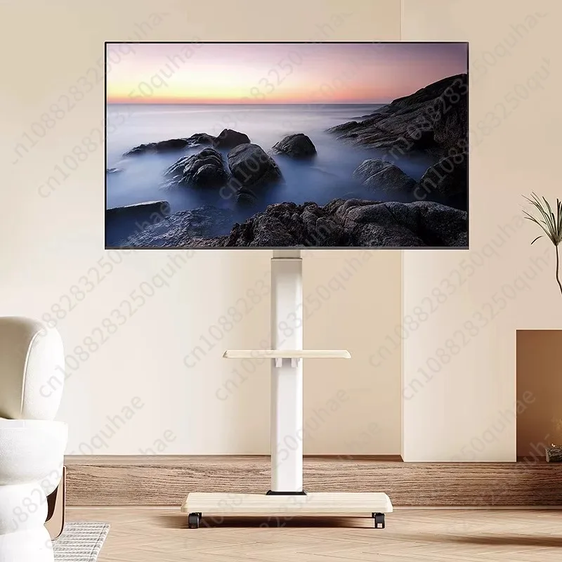 No-Punch Floor TV Mount with Casters, Multipurpose Home Office Art Cart fixture